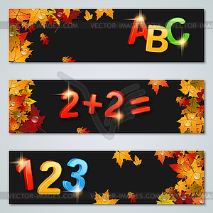 Back to school vector banners collection - vector image