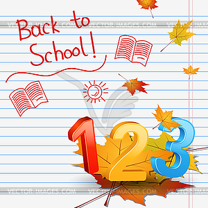 Back to school vector illustration - vector clipart