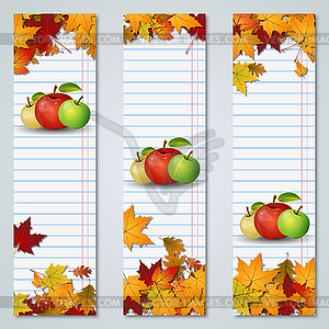 Back to school vector banners collection - royalty-free vector image