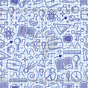 Education seamless vector background - vector image