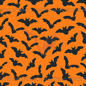 Halloween scary night seamless vector pattern - stock vector clipart