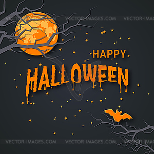 Halloween scary night vector illustration - vector image