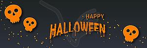 Halloween night banner vector template - vector clipart