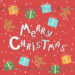 Christmas and New Year cartoon vector illustration - vector clipart