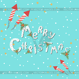 Christmas and New Year cartoon vector illustration - vector clip art