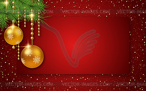 Christmas and New Year luxury vector illustration - vector image