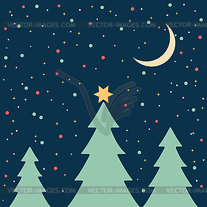 Christmas and New Year cartoon vector illustration - vector clipart