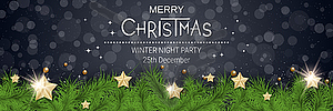 Christmas and New Year luxury banner vector template - vector clip art