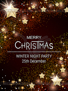 Christmas and New Year flyer vector design template - vector image