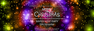 Christmas and New Year party banner template - vector EPS clipart