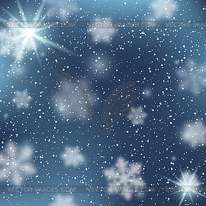 Christmas and New Year blue vector background - vector image