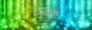 Christmas and New Year party invitation banner - royalty-free vector image