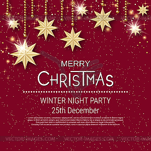 Merry Christmas and Happy New Year vector illustration - vector clipart