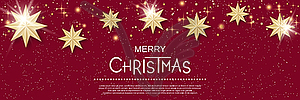 Merry Christmas and Happy New Year vector banner - vector image