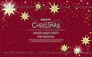 Merry Christmas and Happy New Year vector illustration - vector image