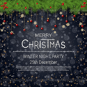 Merry Christmas and Happy New Year vector illustration - royalty-free vector image