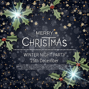 Merry Christmas and Happy New Year vector illustration - vector clipart