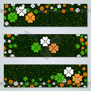 St.Patrick`s Day banners collection - vector clip art