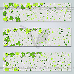 St.Patrick`s Day banners collection - vector clip art