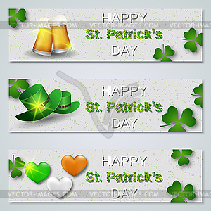 St.Patrick`s Day banners collection - vector image
