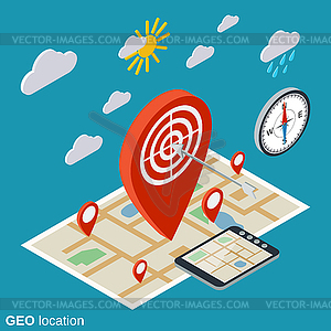 Geo location vector concept  - vector clipart