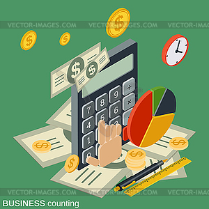 Business counting vector concept - vector clipart / vector image