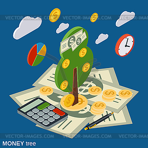 Money tree vector concept - vector clipart