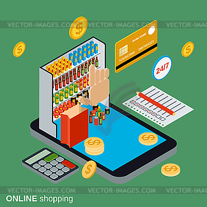 Online shopping vector concept - vector image