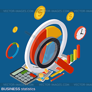 Business statistics vector concept - vector clipart