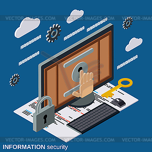 Information security vector concept - vector clipart