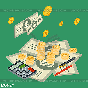 Ready money vector concept - vector image