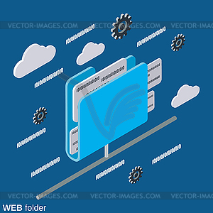 Web folder vector concept - vector clipart / vector image