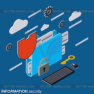 Information security vector concept - vector image