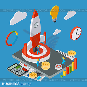 Business startup vector concept - vector clip art