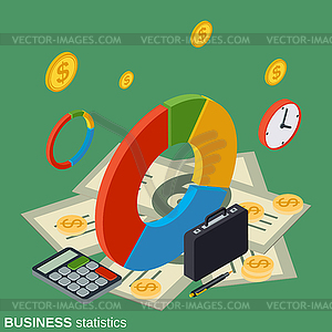 Business statistics vector concept - vector image