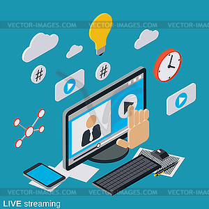 Live streaming vector concept - vector image