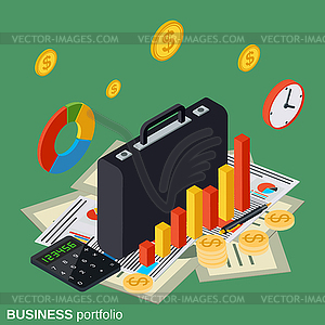 Business portfolio vector concept - vector clipart / vector image