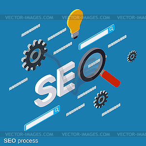 SEO optimization process vector concept - vector image