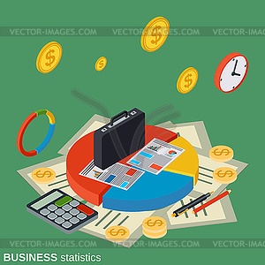 Business statistics vector concept - vector clip art