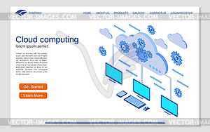 Cloud computing vector concept - vector image