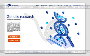 Genetic research vector concept  - vector clip art