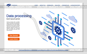 Data processing vector concept - vector image