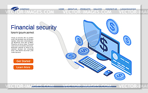 Financial security vector concept - vector image