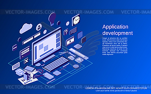 Application development vector concept - vector clipart