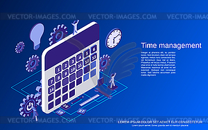 Time management vector concept - vector clip art