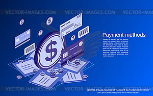 Payment methods vector concept - vector clip art