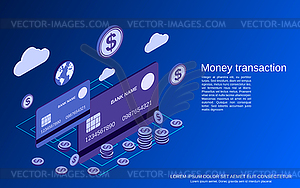 Money transactions vector concept - vector image