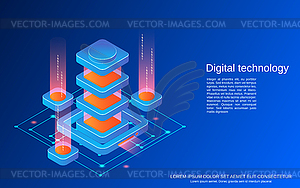 Digital technology vector concept - vector image