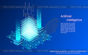 Artificial intelligence vector concept - vector clipart