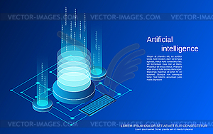 Artificial intelligence vector concept - vector clip art